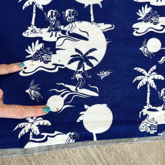 RARE COMME des GARÇONS Blue Hawaiian Hula Print Wide Fit T-Shirt Women’s - Picture 3 of 8